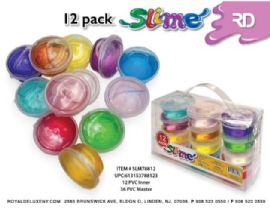 12pk Slime In Assorted Colors In Pvc Case