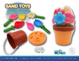 Flower Pot Beach Toys And Shovel Set