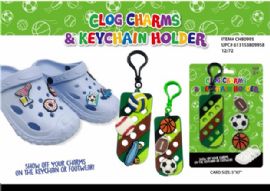 Clog Charms And Carabiner Holder Sports Theme