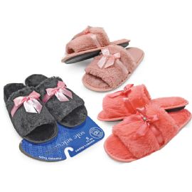 Women's Open Toe Slipper With Bow
