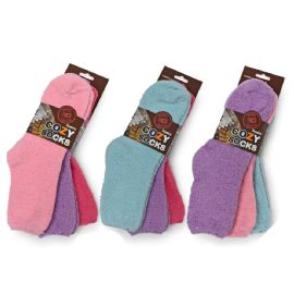 3pk Cozy Solid Women's Cozy Socks