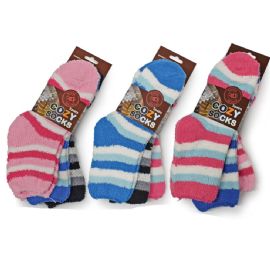 3pk Cozy Striped Women's Cozy Socks