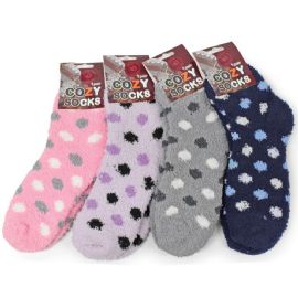 1 Pair Cozy Socks In Dots Assorted