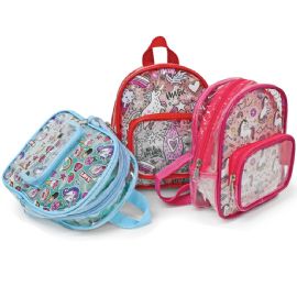 Unicorn Backpack With Front Pocket 8" X 6" X 4"