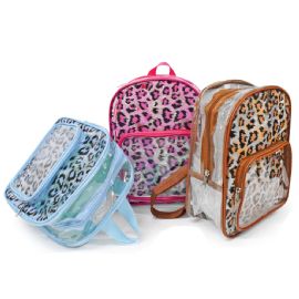 Cheetah Print Backpack With Front Pocket 11"x9" X5"