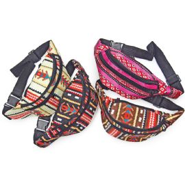Fanny Pack Bohemian Design With 3 Pocket Zippers