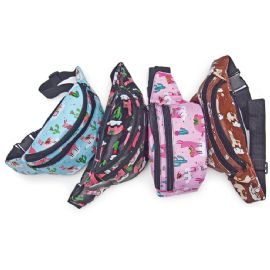Fanny Pack Llama Design With 3 Pocket Zippers