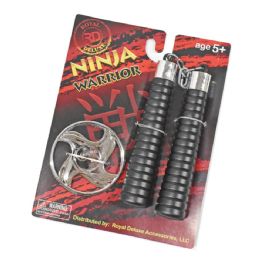 Ninja Nunchucks With 2 Throwing Stars Play Set
