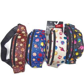 Galaxy Print 3 Zipper Fanny Pack