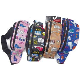 Americana Print 3 Zipper Fanny Pack