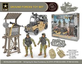 Us Army Big Box Toy Set W/ Soldier, Vehicle, Tower
