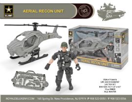 Us Army Boxed Toy Set W/ Soldier, Helicopter, & Missles