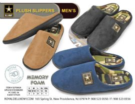 Us Army - Mens Memory Foam Slippers - Camo Design - Outer Side Star Symbol