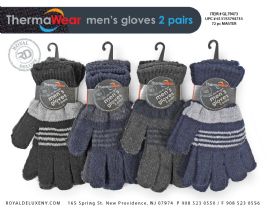 2pk Men's Magic Gloves Stripes