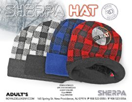 Men's Plaid Sherpa Lined Hat