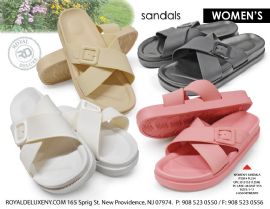 Women's "x" Buckle Sandal Comfort Base