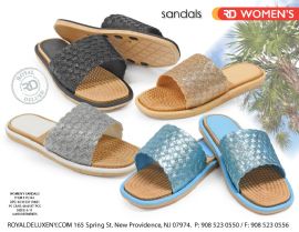 Women's Glitter Top Sandal W/ Bamboo Sole