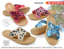 Women's Bamboo Sandal W Animal Print Top