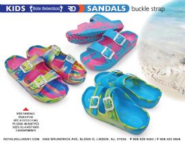 Kids Tie Dye Buckle Strap Sandal -- 12-4