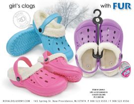 Girl's Fur Lined Clogs