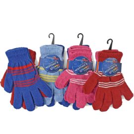2pk Women's Magic Gloves Striped