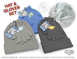 2pk Dino Hat & Glove Set