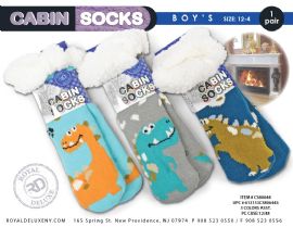 Boy's Sherpa Cabin Socks