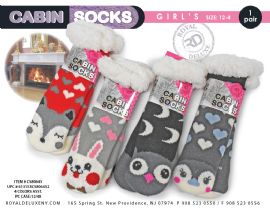 Girl's Sherpa Cabin Socks