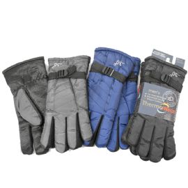 Men's Ski Gloves With Adjustable Buckle Solid Colors