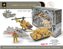 Us Army Combat Forces Set - Action Figure, Tank, Jet, Helicopter