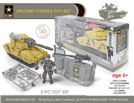 Us ArmY- Ground Forces Toy Set - With Action Figure, Tank, Weapons, Battle Station