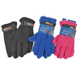 Women's Fleece Gloves With Adjustable Buckle